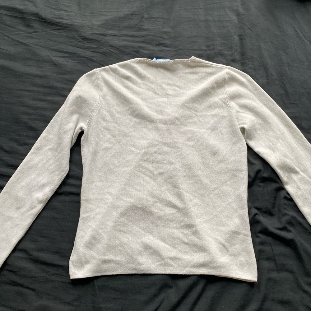 Denver Hayes Cream V-Neck Open Front Cardigan - Picture 2 of 9